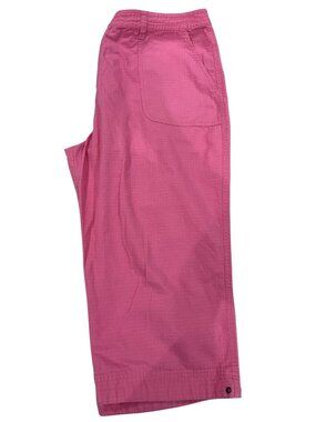 Khakis International Design Pink Capri Pants W/Elastic Waistband Size L